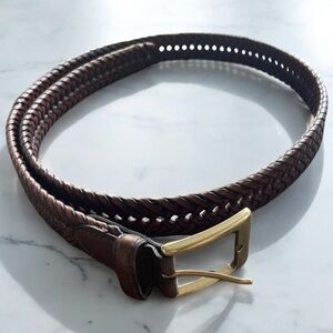 Bonded Brown leather belt 42/105 Braided Fashion Accessories Bargains Deals Sale